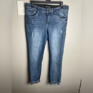 Mac and me Frayed Hem Blue Cropped Jeans